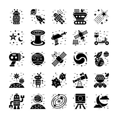 空间和银河图标集