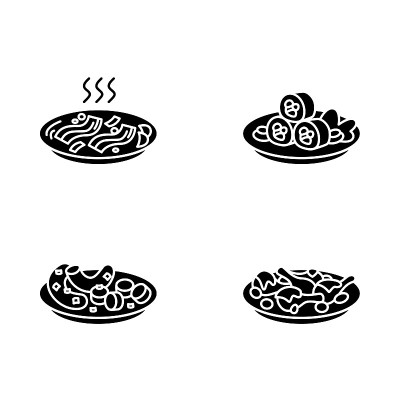 韩国食物字形图标