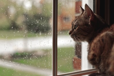 雨窗下的猫