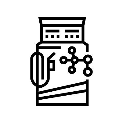 甲醇加油站线图标矢量插图