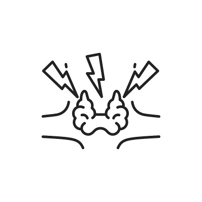 Autoimmune thyroiditis color line icon.Pictogram f