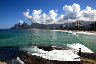 ipanema leblon海滩在巴西里约热内卢
