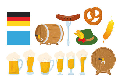 oktoberfest party celebration poster with bundle o
