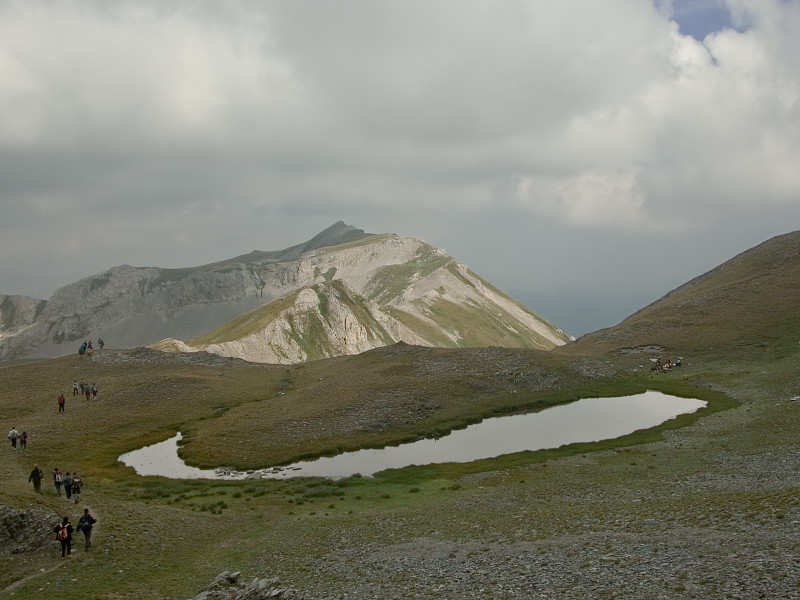 马其顿科拉布山的一个冰川湖