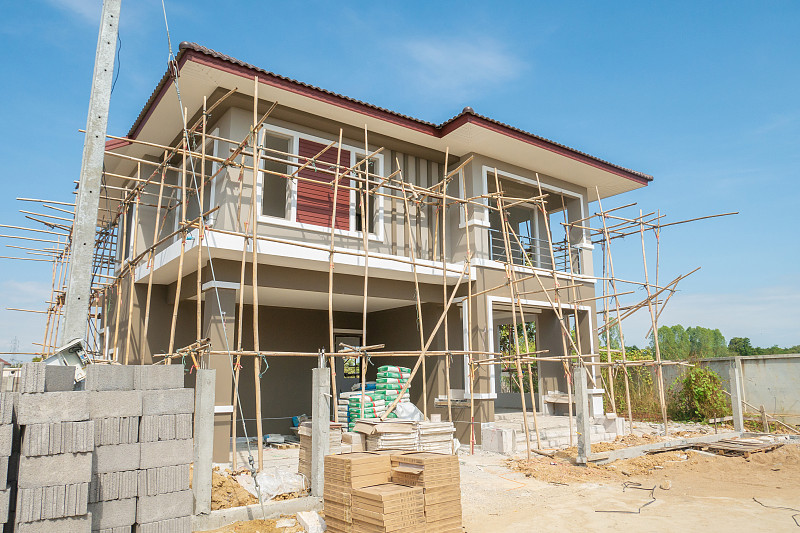 建筑工地正在兴建新住宅