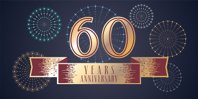60周年纪念向量图标
