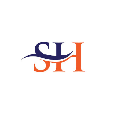 创意SH字母与奢华概念。现代SH标志设计的企业和公司身份。