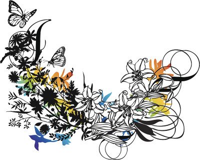 abstarct花卉背景