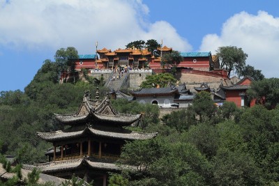 中国五台山的德普赛德坦普尔