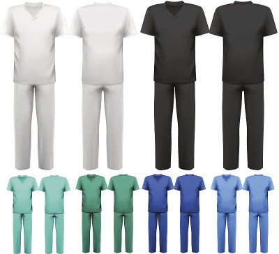 成套医疗/医生服装。向量。