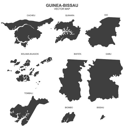 矢量设计元素-几内亚比绍地图