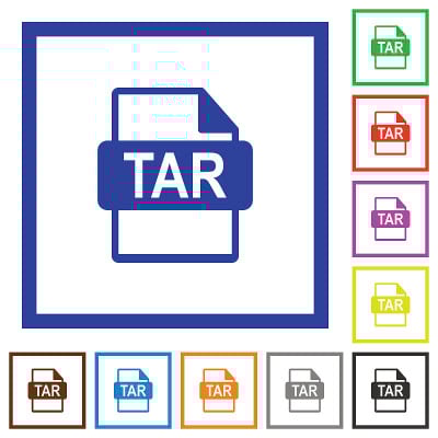 TAR文件格式的平面框架图标