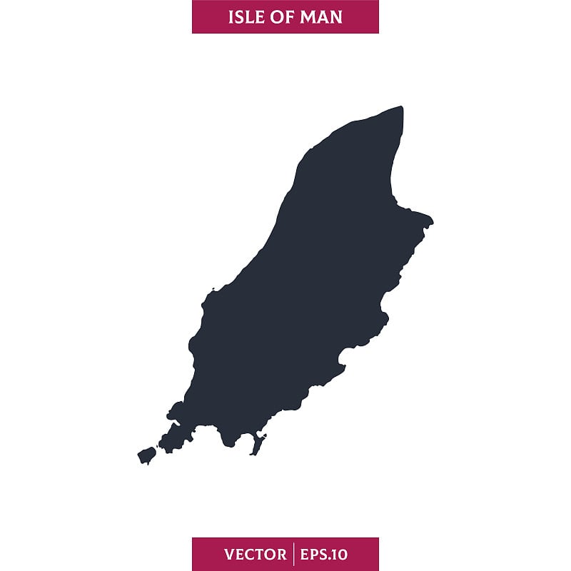 Map of Isle of Man vector illustration design temp