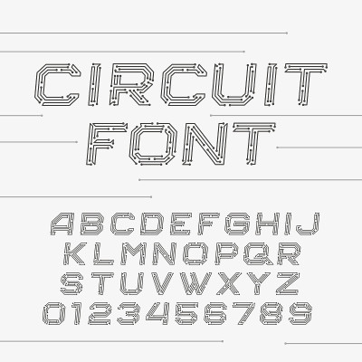 电路板字体。