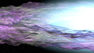 宽边帽星系在深空3d插图