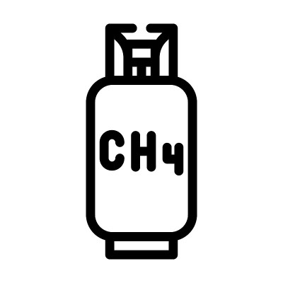 沼气线图标矢量插图