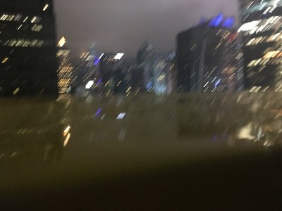 纽约曼哈顿摩天大楼的夜晚。