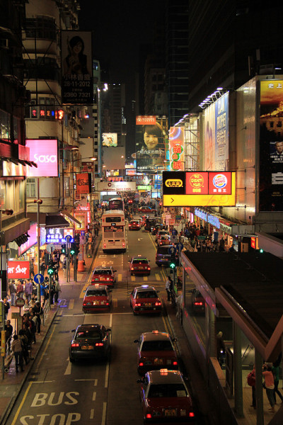 香港夜景街景
