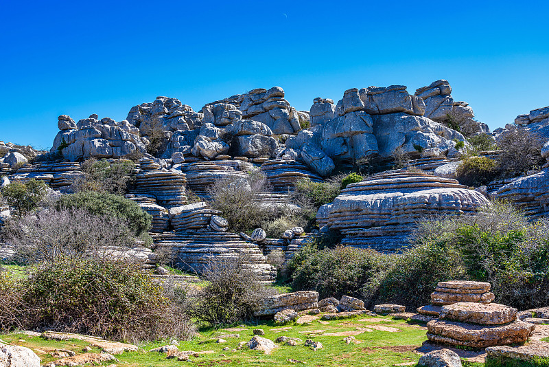 El Torcal de Antequera, Andalusia, Spain，在Antequer