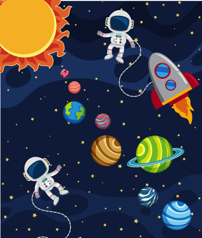 A solar system scene