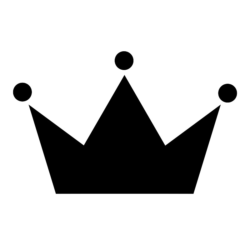 国王皇冠图标在白色的背景。