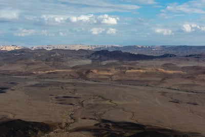 Makhtesh Ramon火山口在以色列内盖夫沙漠从米斯佩拉蒙