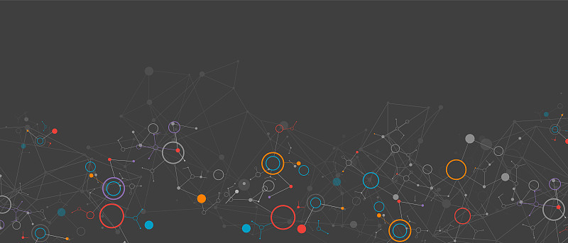 Geometric abstract background with connected line 