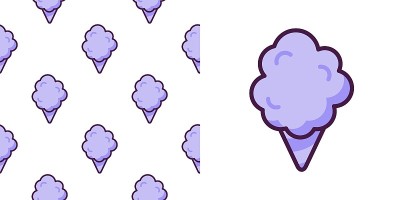 棉花糖表情矢量字符。
