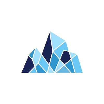 冰峰山几何矢量图标插图
