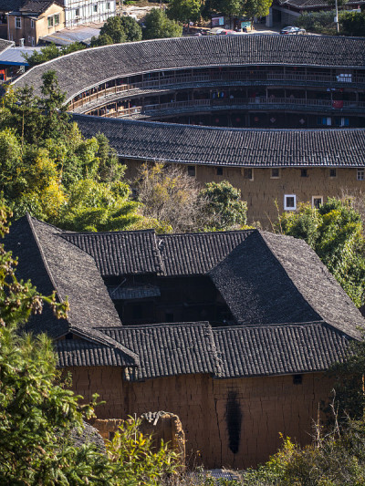 传统的客家土楼。福建,中国