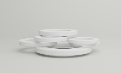 圆形抽象3DCG图像背景
