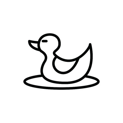 鸭子图标，标志设计模板