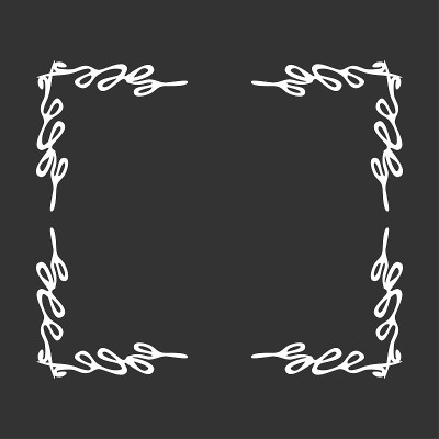 Decorative black and white frame for your design. 