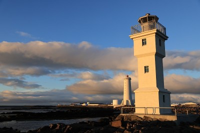 新和旧灯塔，Akranes, Vesturland，冰岛西部，冰岛，欧洲