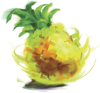 画的菠萝