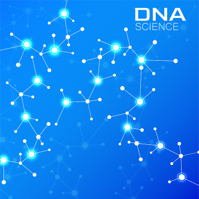 摘要分子背景，连接结构。Dna,原子,神经元。科学的设计理念