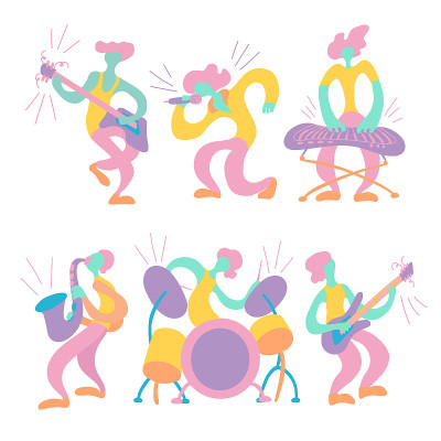 Vector illustration  with musicians