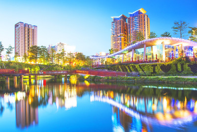 台湾台中美丽的城市景观