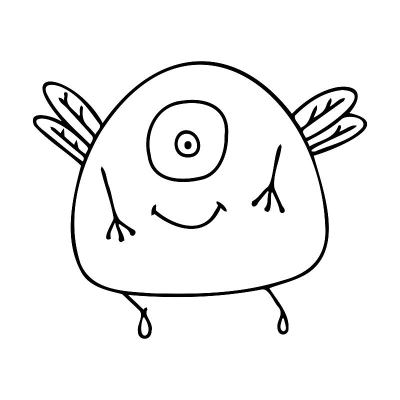 怪兽涂鸦涂色书页
