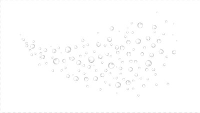 水或空气的泡沫。现实的三维向量。水下空气、雨水、冒泡饮料、香槟、氧气、气泡、泡沫或水。