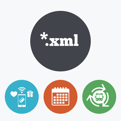 文件文件图标。下载XML按钮。