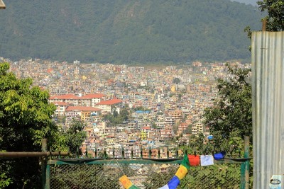 尼泊尔首都加德满都的全景