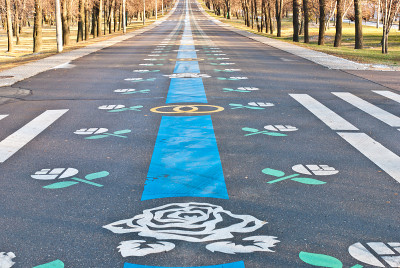 俄罗斯莫斯科的冬季公路