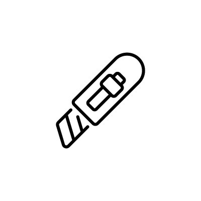 切割图标在矢量。标识