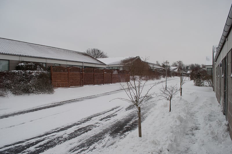 丹麦奥尔堡降雪