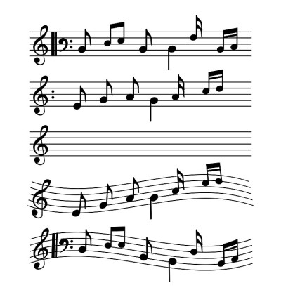 各种音符向量