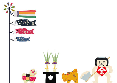 Amulet doll for May festival.Symbol of Japan's ear