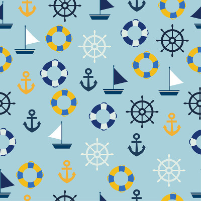 sailor seamless pattern