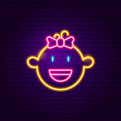 Girl Face Neon Sign