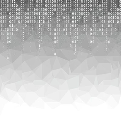 数字技术多边形墙纸与下降二进制代码。